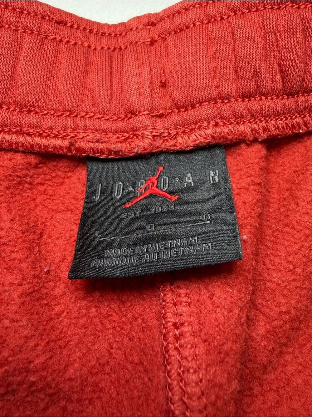 Jordan Jumpman Fleece Jogger Sweatpants Workout Lounge Men Large Rust Red Orange